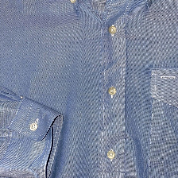 Vintage American LL Bean Men 17-35 Single Needle Tailoring Blue Button Down - Picture 6 of 14
